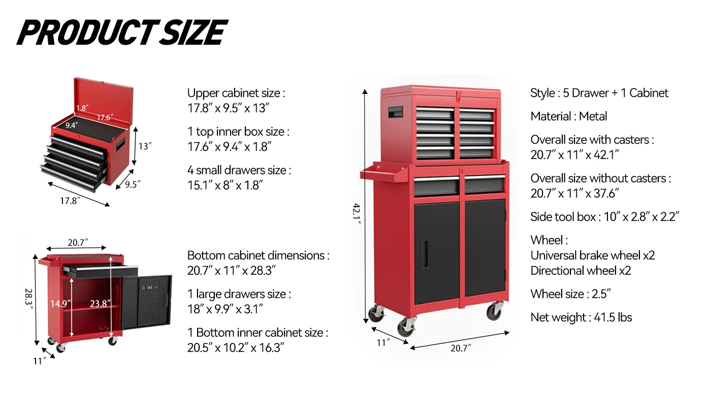ProSeries 5-Drawer Modular Workstation in Professional Workshop Setting